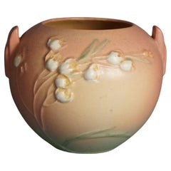 Roseville Art Pottery Pink Vase with Ixia Pattern C1937