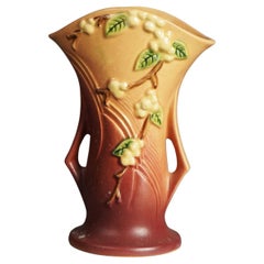 Roseville Art Pottery Pink Vase With Snowberry Pattern C1947
