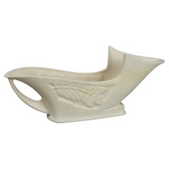 Vintage Roseville Art Pottery Planter with Leaf Silhouette Pattern Mid 20thC