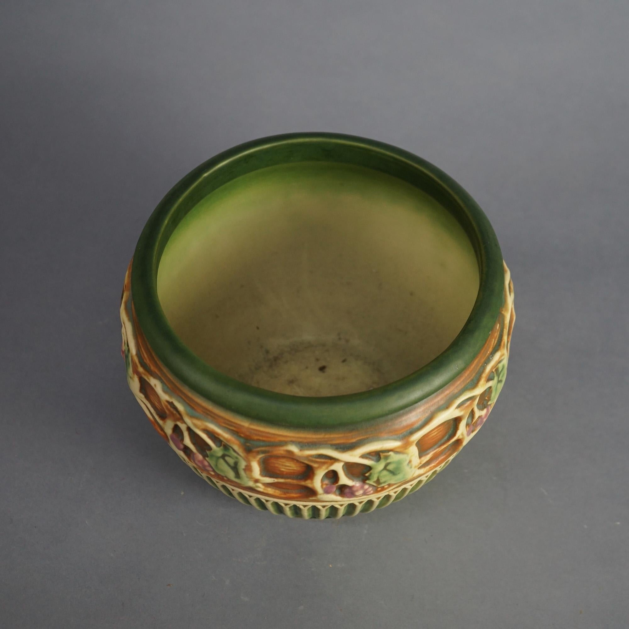 20th Century Roseville Art Pottery Planter with Normandy Pattern Mid 20thC