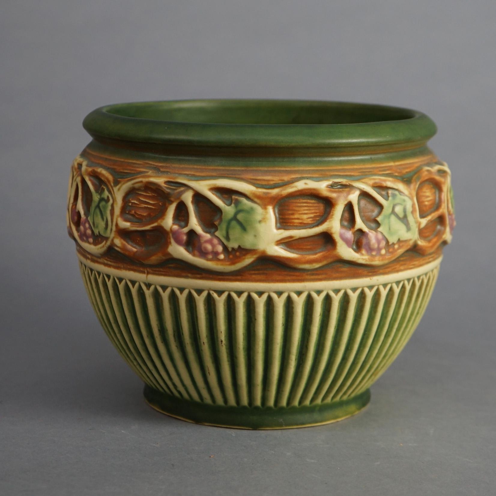 Roseville Art Pottery Planter with Normandy Pattern Mid 20thC 2
