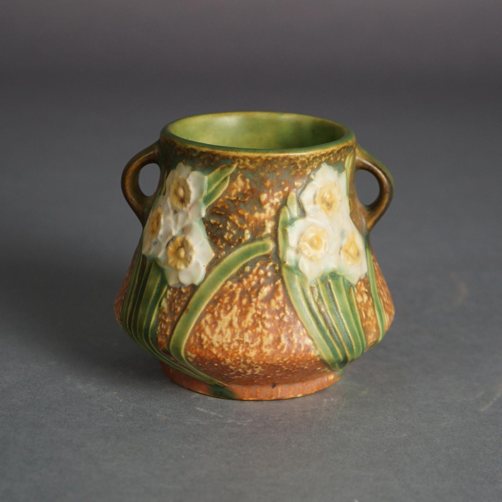 Roseville Art Pottery Vase With Jonquil Pattern 1930 1
