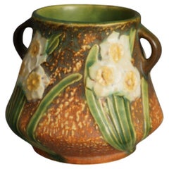 Roseville Art Pottery Vase With Jonquil Pattern 1930