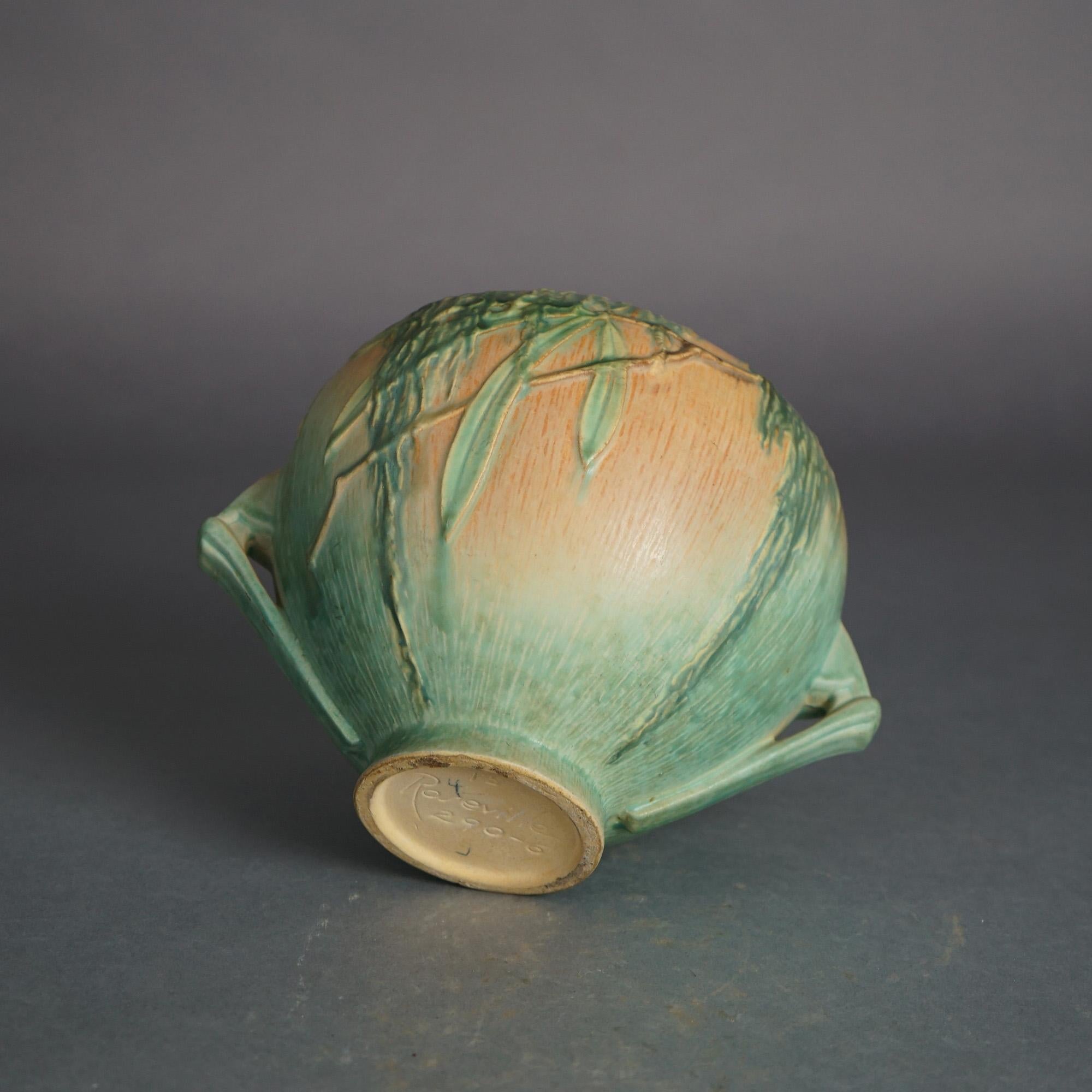 Roseville Art Pottery Vase With Moss Pattern C1936 In Good Condition In Big Flats, NY