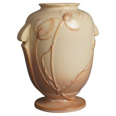 Roseville Art Pottery Vase With Teasel Pattern C1936
