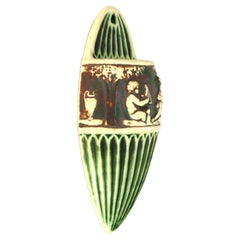 Roseville Art Pottery Wall Pocket with Donatello Pattern Mid 20thC