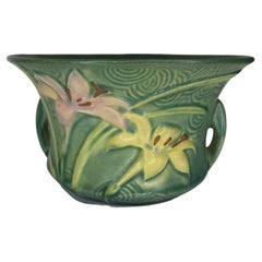 Roseville Art Pottery Zephyr Lilies Pattern Bowl
