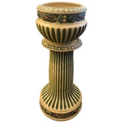 Roseville Corinthian Pattern Jardinière and Matching Pedestal