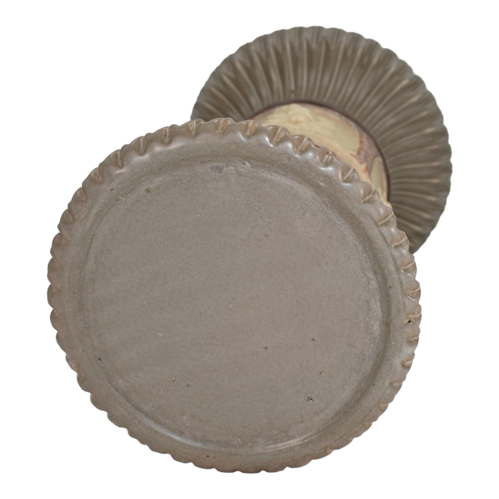 Roseville Donatello Gray 1916 Vintage Pottery Ceramic Jardiniere