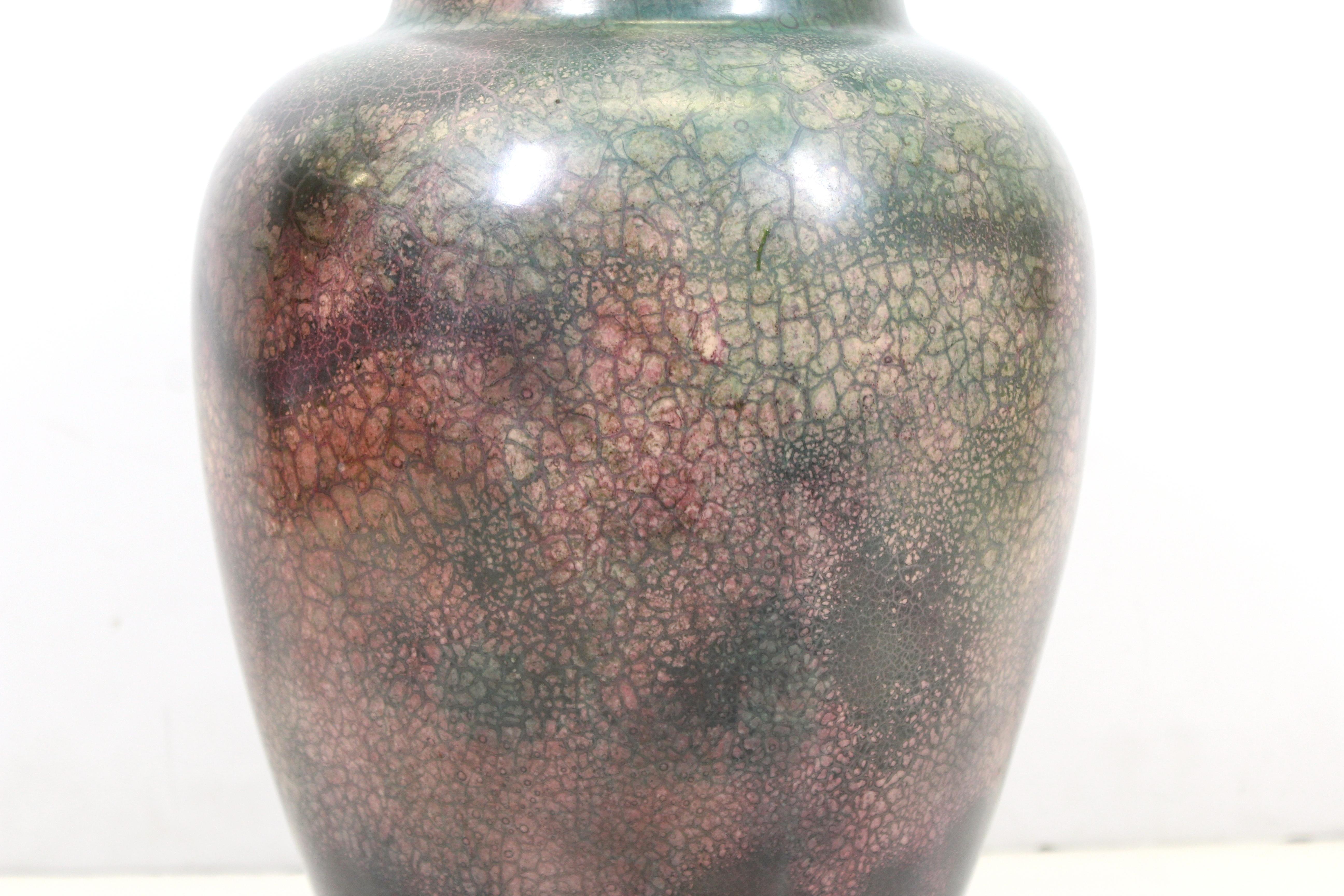 Roseville für Tiffany, Pauleo-Keramikvase in chinesischer Form, Roseville (Glasiert) im Angebot
