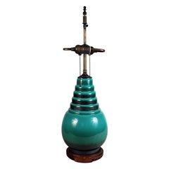 Vintage Roseville Futura Bomb Vase Table Lamp