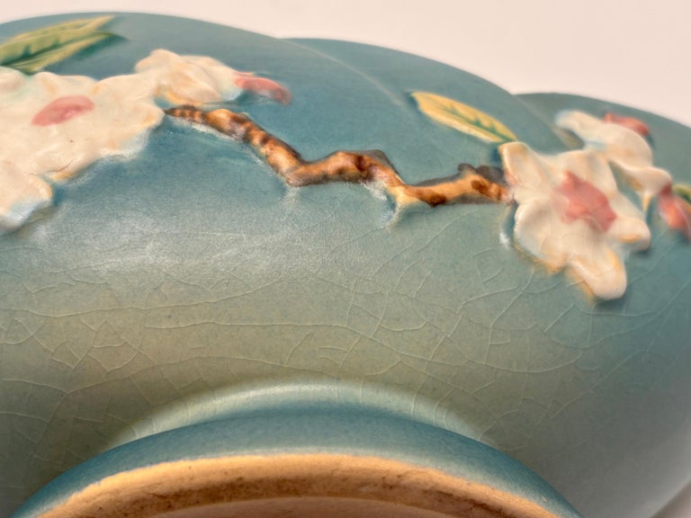 Roseville Pottery Apple Blossom Basket 310-10 at 1stDibs