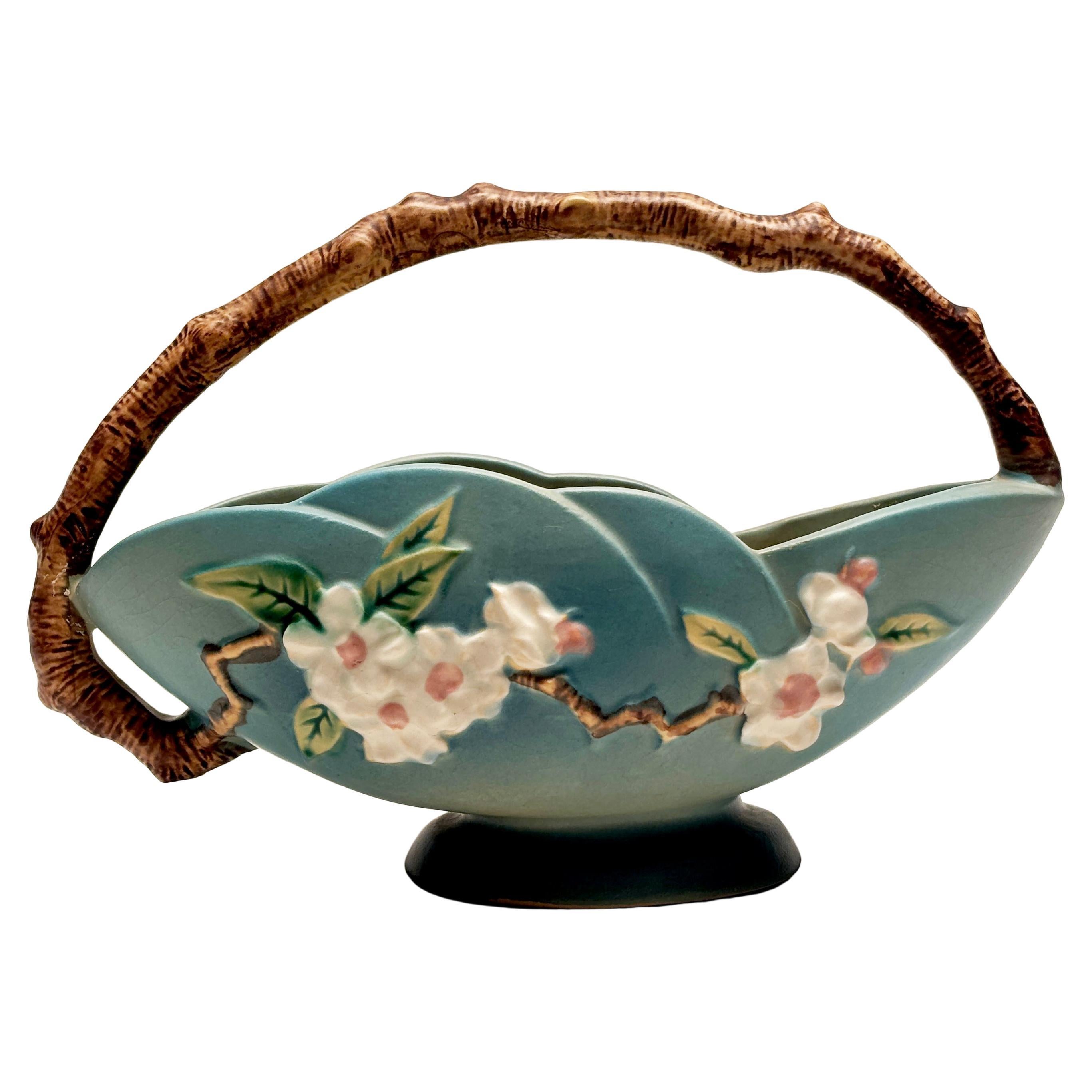 Roseville Pottery Apple Blossom Basket 310-10 en venta
