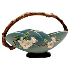 Roseville Pottery Apple Blossom Basket 310-10