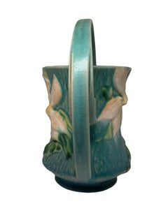 Roseville Pottery Art Clematis Flower Pattern Basket