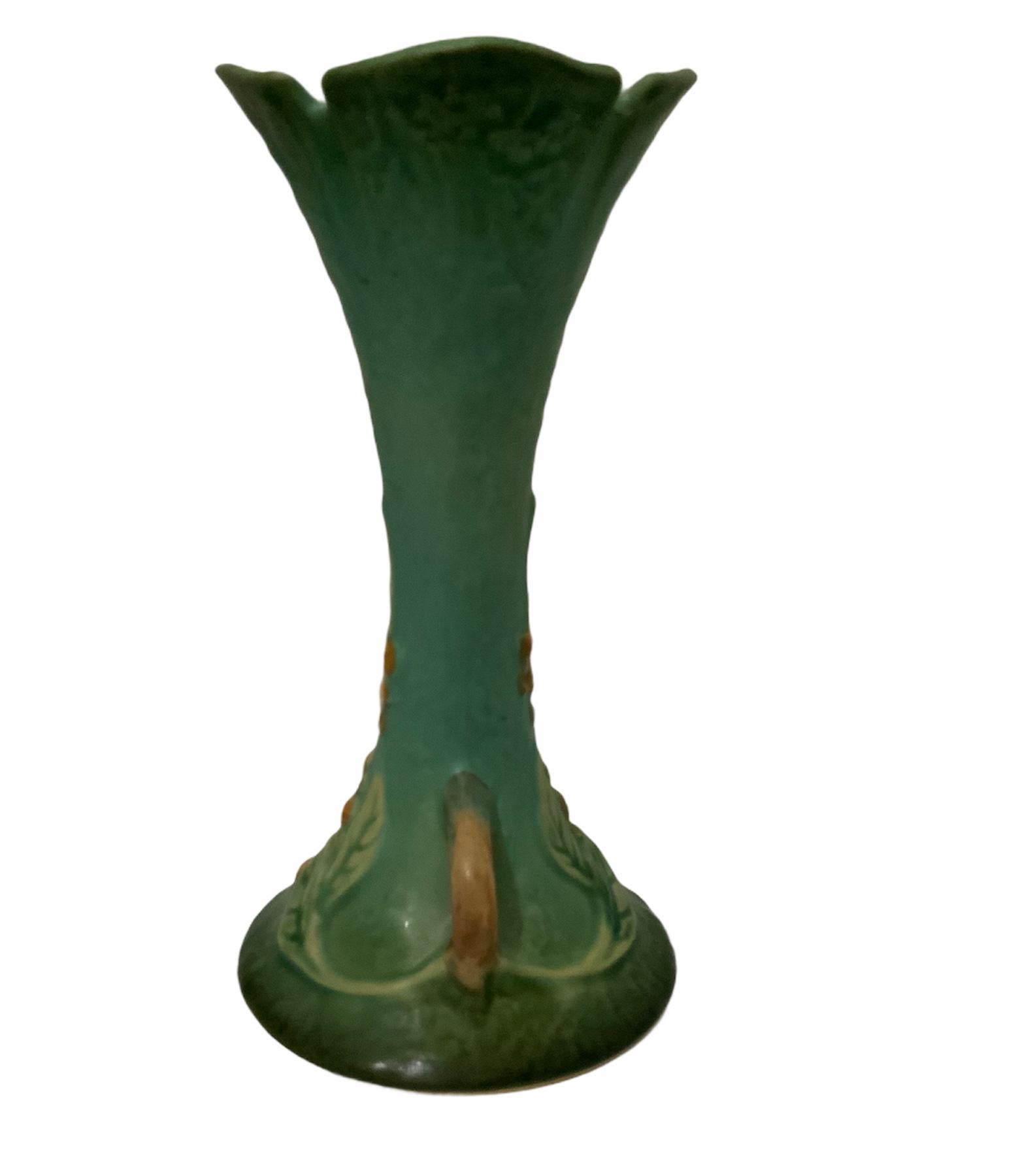 Repoussé  Roseville Pottery Bittersweet Flower Vase