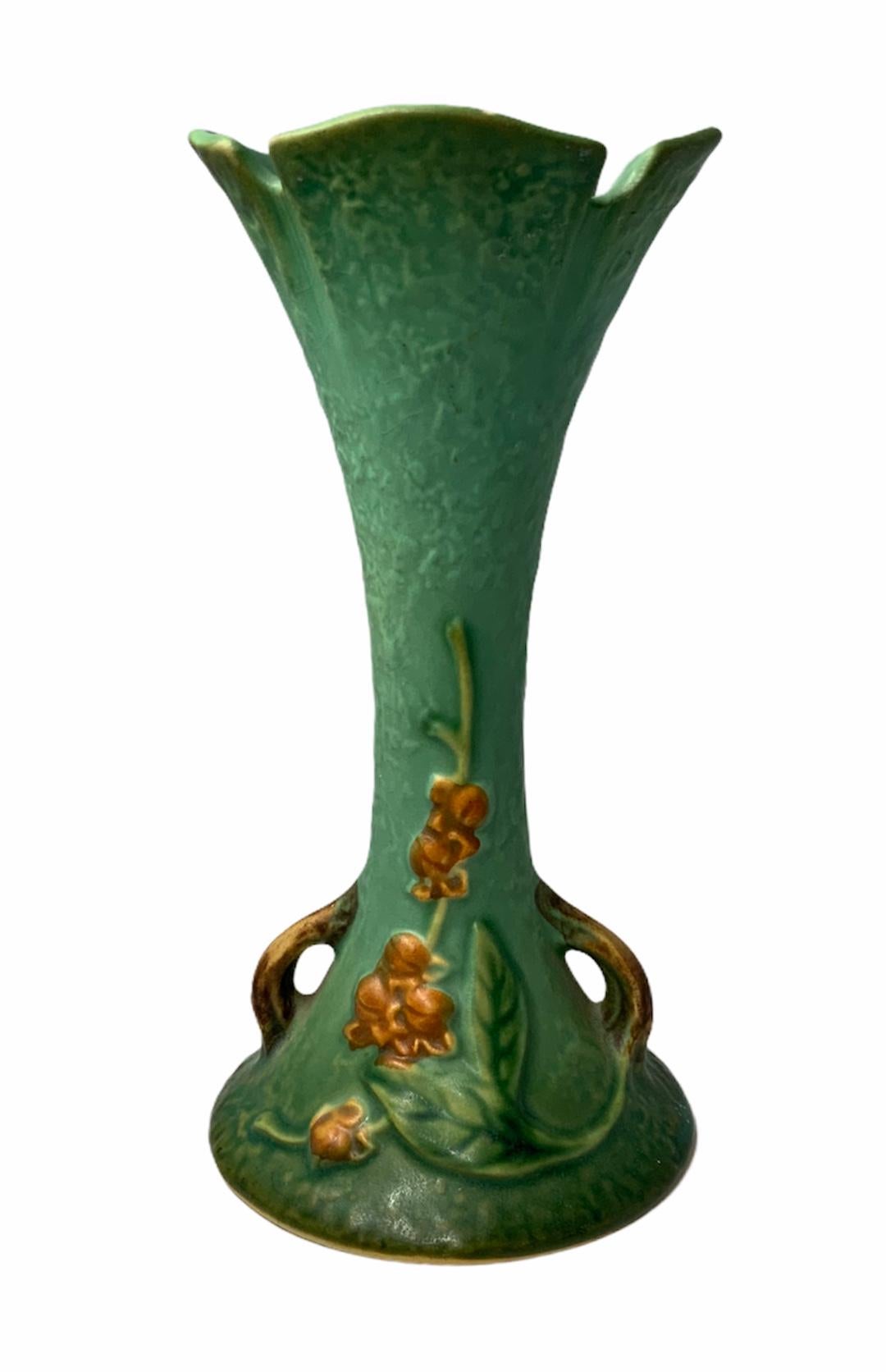 Repoussé Roseville Pottery Bittersweet Flower Vase