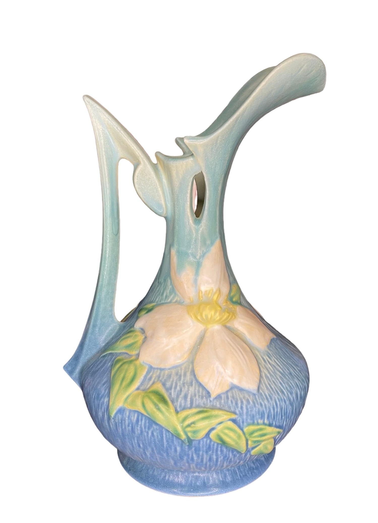 20th Century Roseville Pottery Clematis Flower Vase