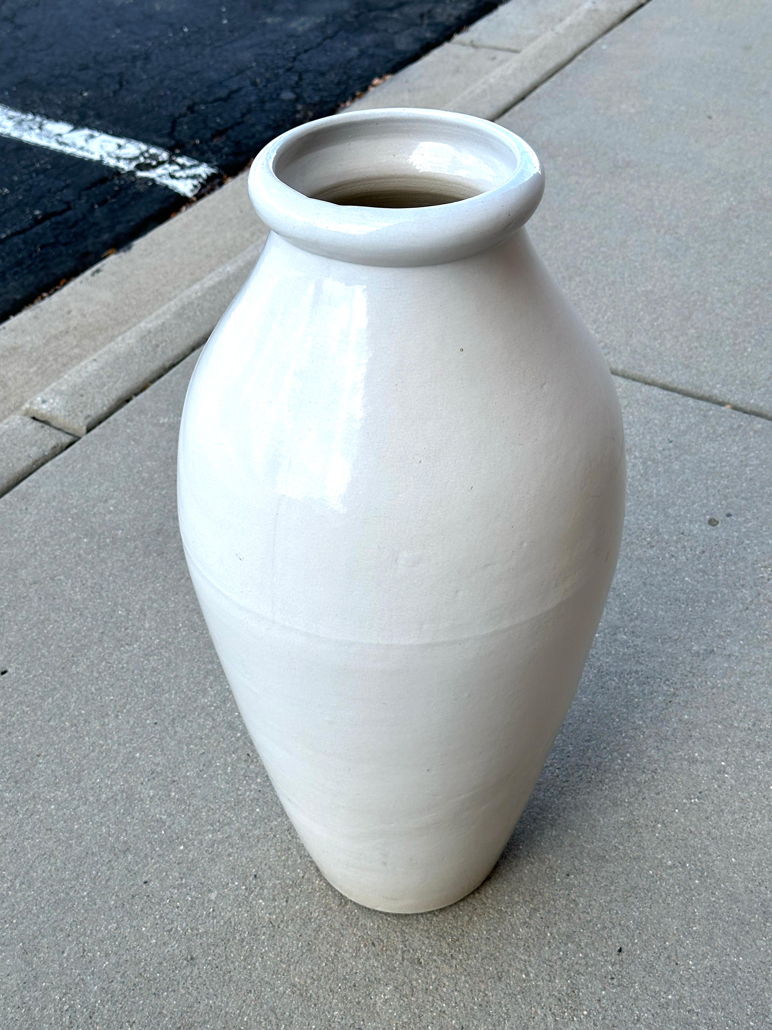 Arts and Crafts Robinson Ransbottom Pottery Co. Monumental Floor Vase For Sale