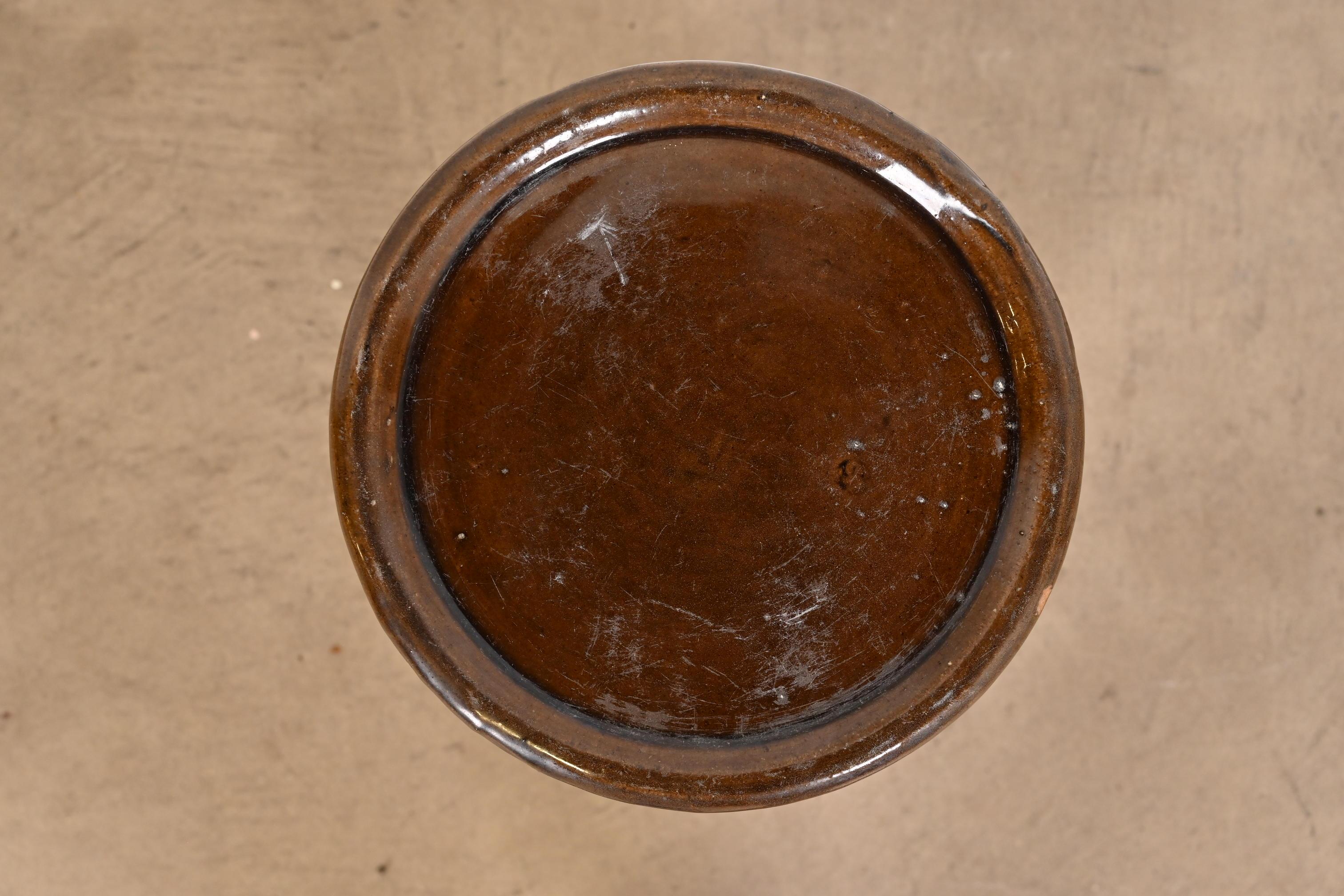 Roseville Pottery Jardinera de cerámica esmaltada con pedestal, Circa 1940s en venta 5