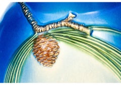 Roseville Pottery Pinecone Twin-Handled Floor Vase - #913-18