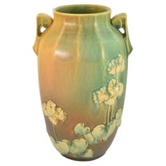 Roseville Primrose Experimentale Dreifachglasur-Vase aus Keramik 1936 Vintage-Keramik