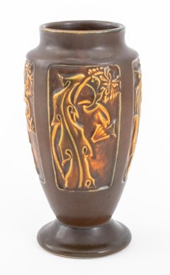 Roseville Rosecraft Pottery Panel Vase, ca. 1920s
