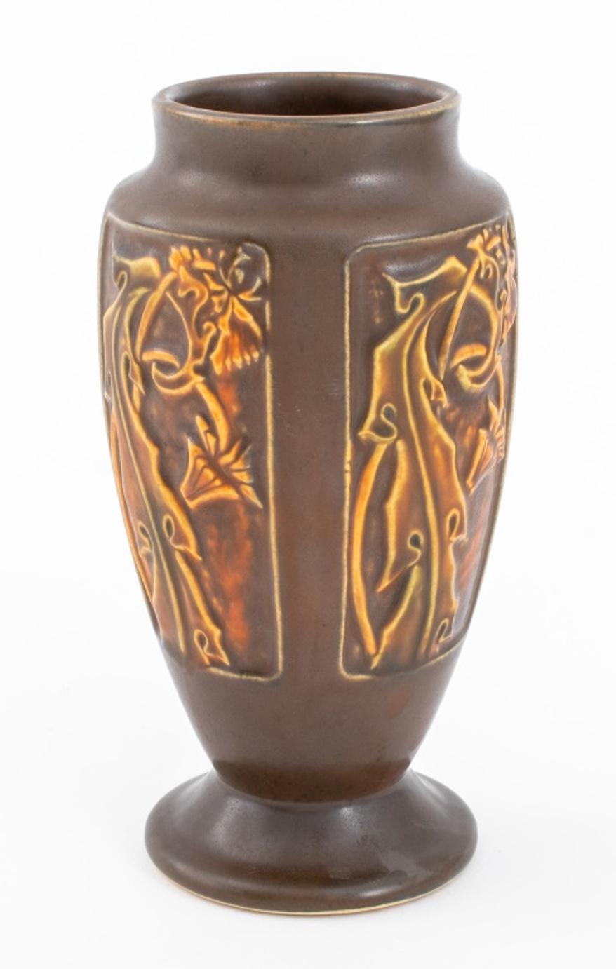 Roseville Rosecraft Pottery Panel Vase, ca. 1920s In Good Condition In New York, NY
