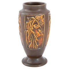 Antique Roseville Rosecraft Pottery Panel Vase, ca. 1920s