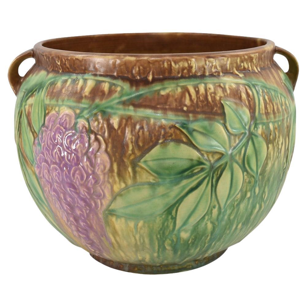 AA Importing - Roseville-Style, Arrowhead Pot in Brown & Blue, 9