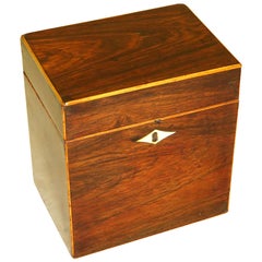 Antique Rosewood 18th Century Oblong Tea Caddy