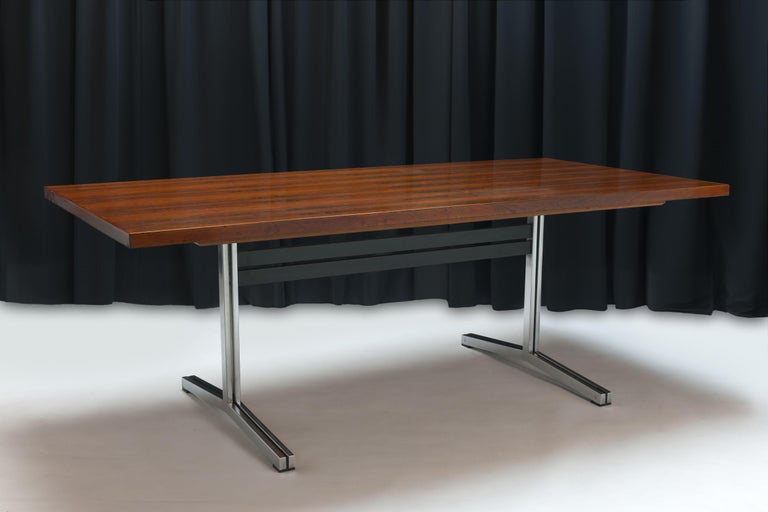 Mid-Century Modern Rosewood 1960's Conference Table Desk by Theo Tempelman for A.P. Originals For Sale