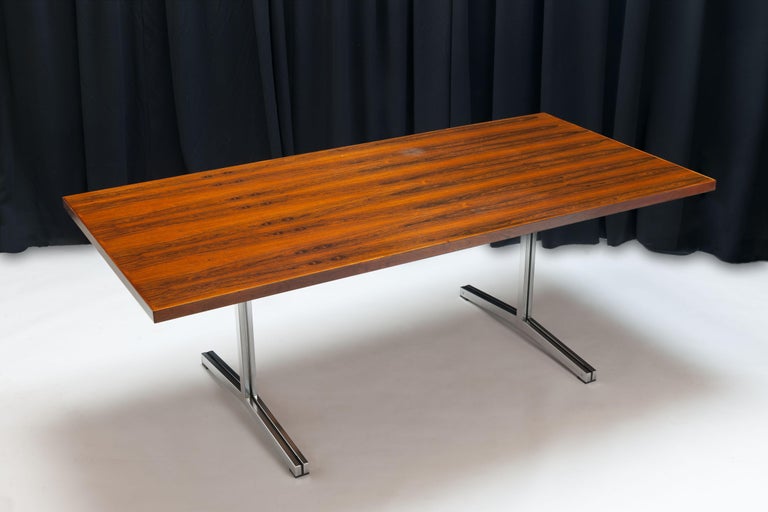Dutch Rosewood 1960's Conference Table Desk by Theo Tempelman for A.P. Originals For Sale