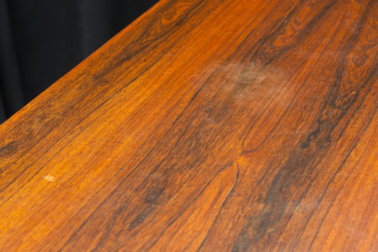 Steel Rosewood 1960's Conference Table Desk by Theo Tempelman for A.P. Originals For Sale