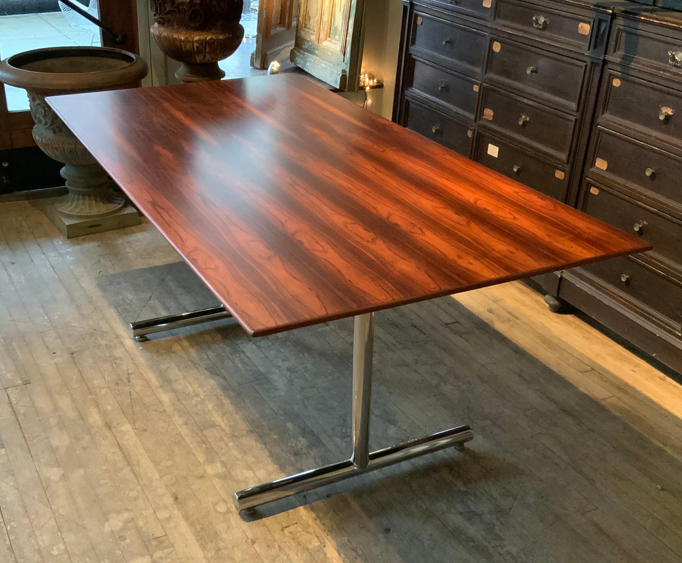 German Rosewood 1970s 'Omega' Dining Table or Desk by Hans Eichenberger