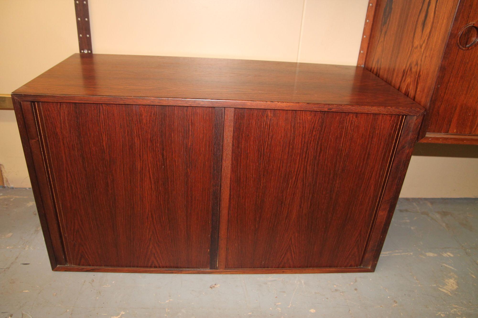 Mid-20th Century Rosewood 2 bay Cado wall unit imported by Raymor