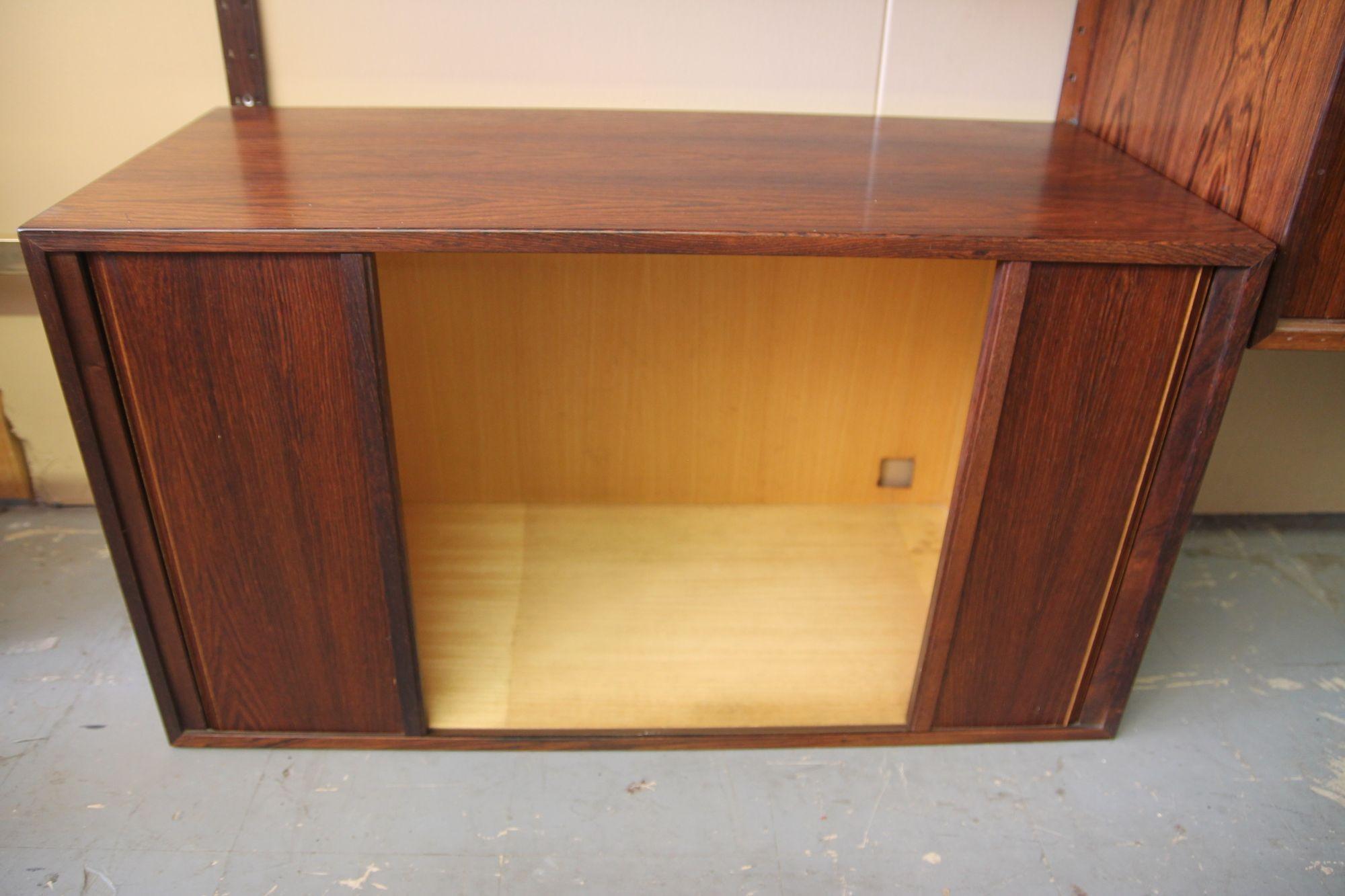 Rosewood 2 bay Cado wall unit imported by Raymor 1