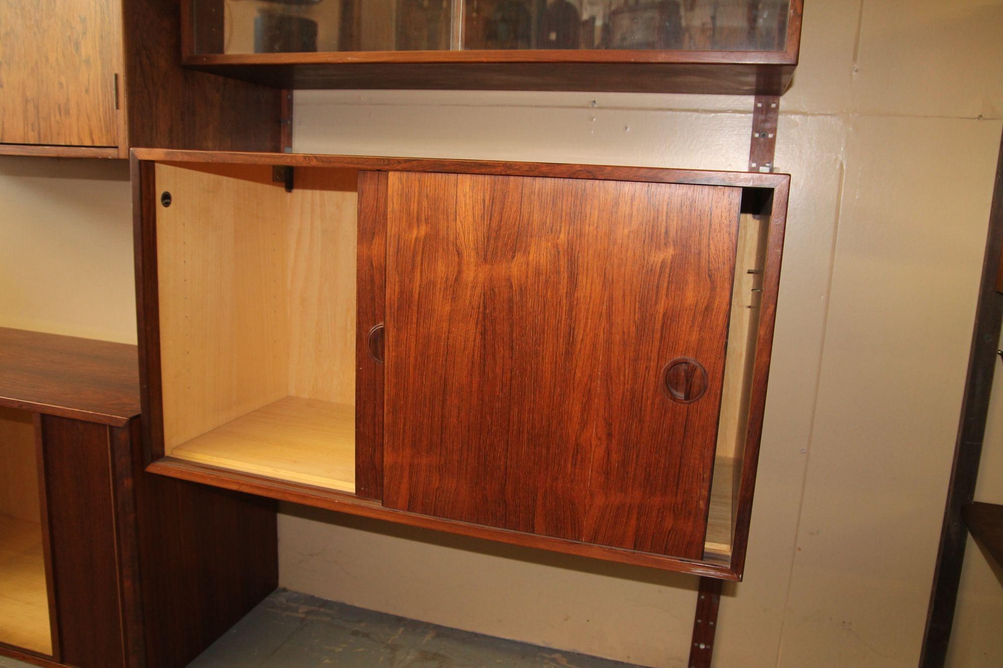 Rosewood 2 bay Cado wall unit imported by Raymor 2