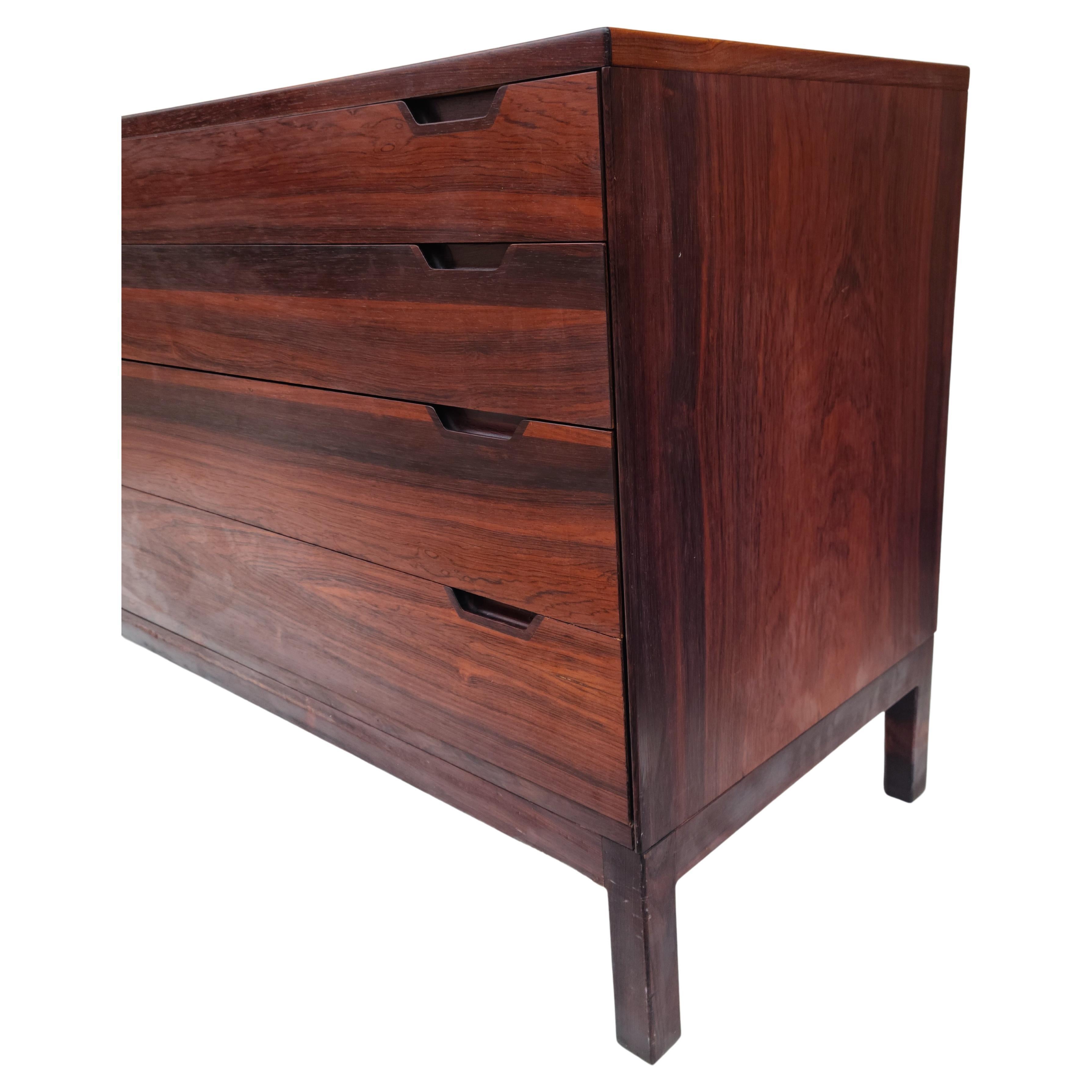 Mid-20th Century Danish Rosewood 8 Drawer Chest by Svend Langkilde Mobler Denmark For Sale