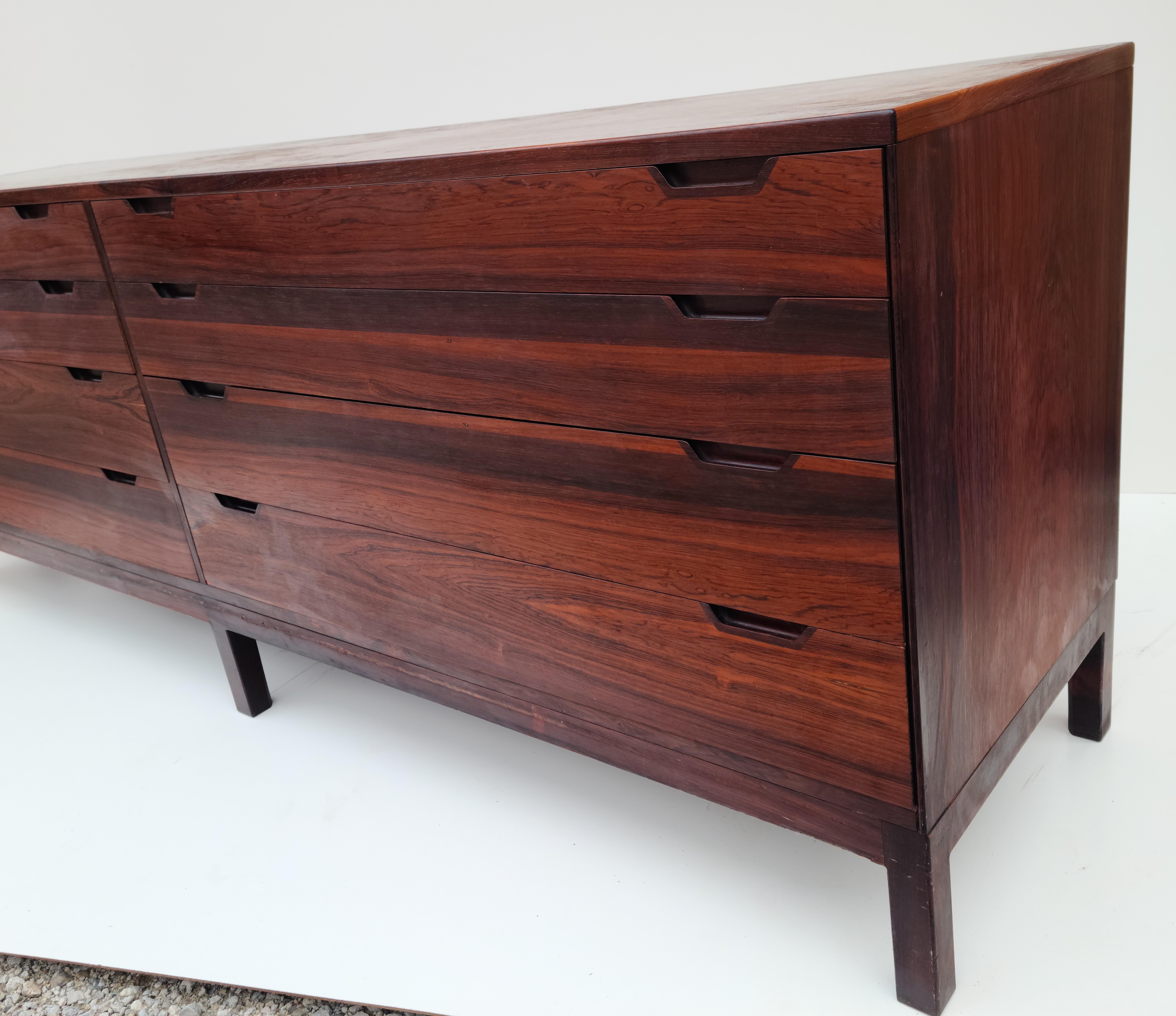 Danish Rosewood 8 Drawer Chest by Svend Langkilde Mobler Denmark 5