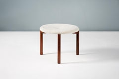 Rosewood and Boucle Wool Stools by Uno Kristiansson, 1960s