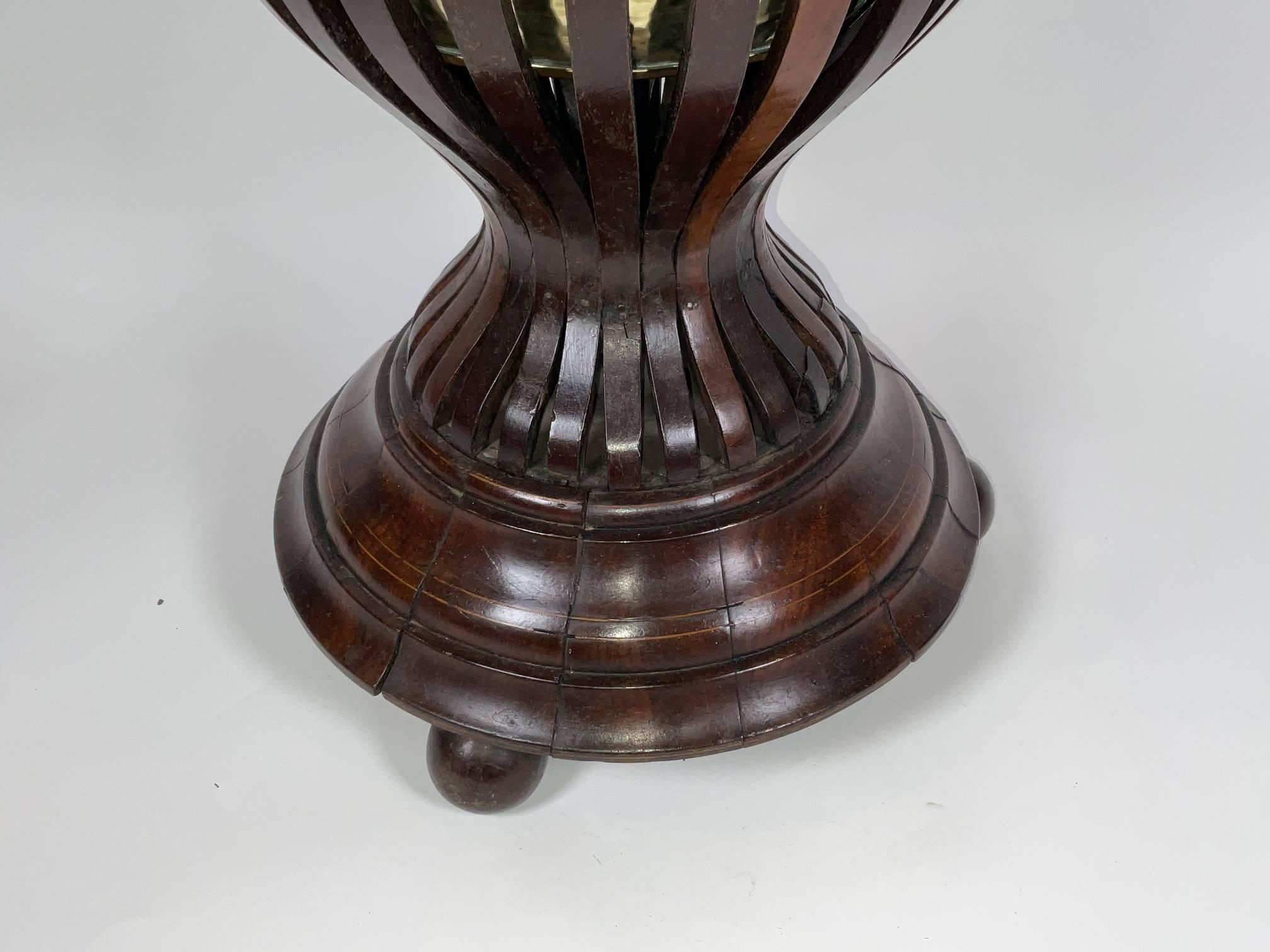 Rosewood and Brass Library Planter 5