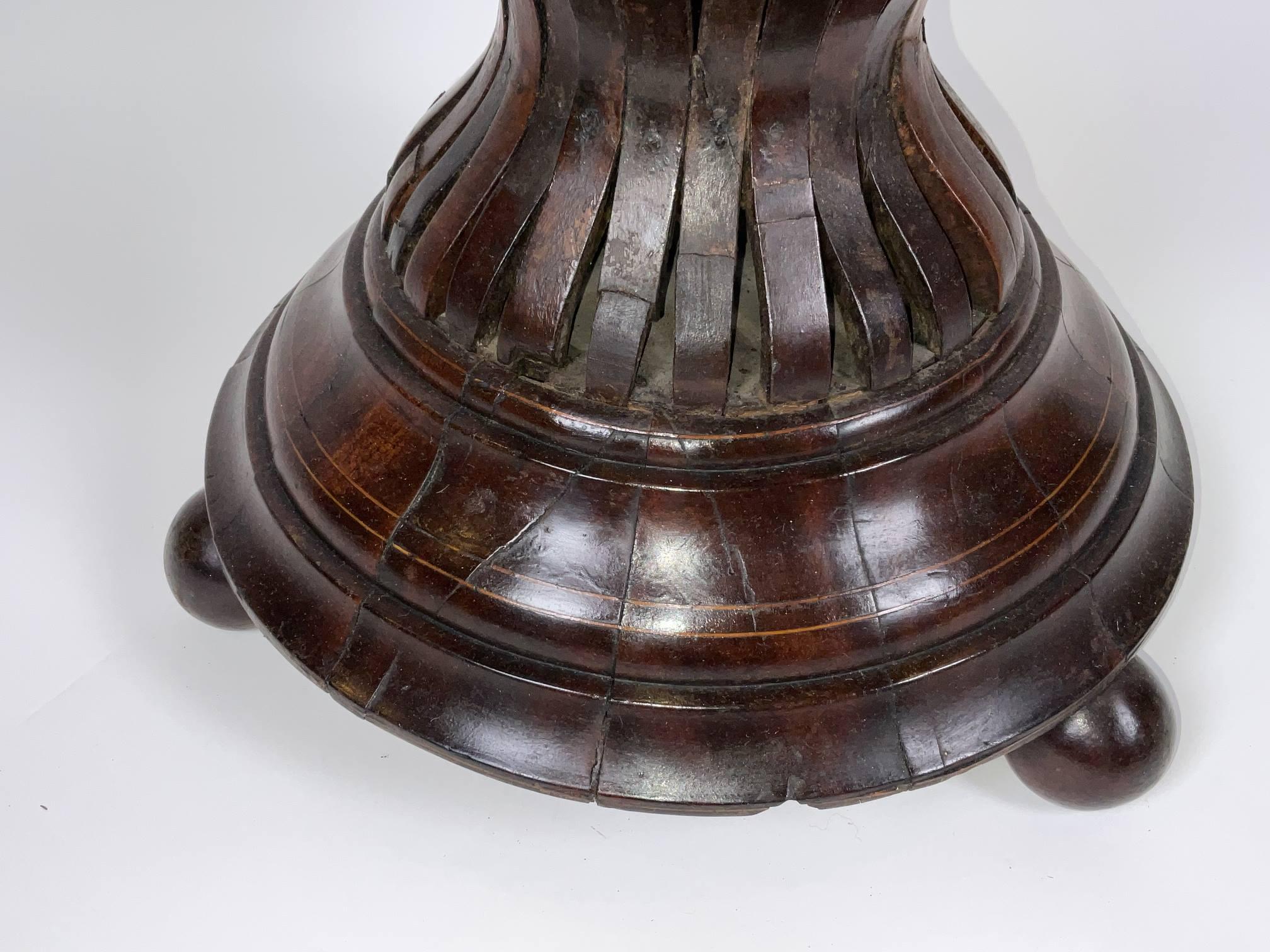 Rosewood and Brass Library Planter 1