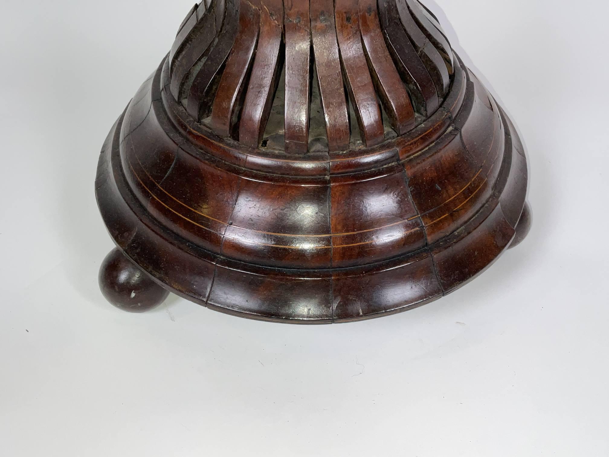 Rosewood and Brass Library Planter 3