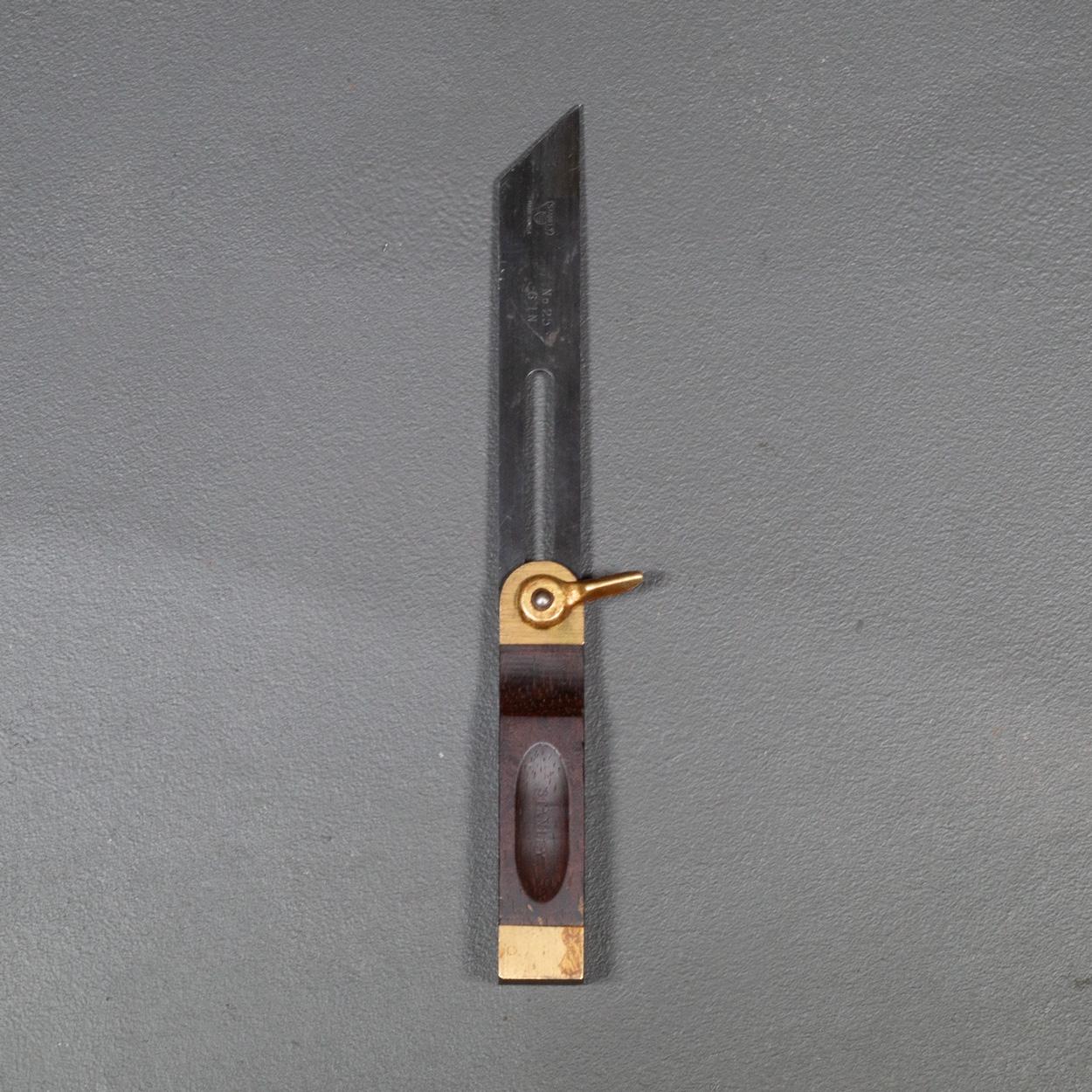 Rosewood and Brass Stanley Bevel c.1920 In Good Condition In San Francisco, CA