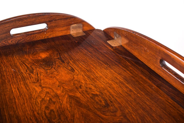 Rosewood and Brass Tray Table by Svend Langkilde, 1950’s 2