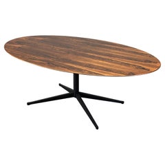Tavolo da pranzo ovale in legno di palissandro e bronzo di Florence Knoll