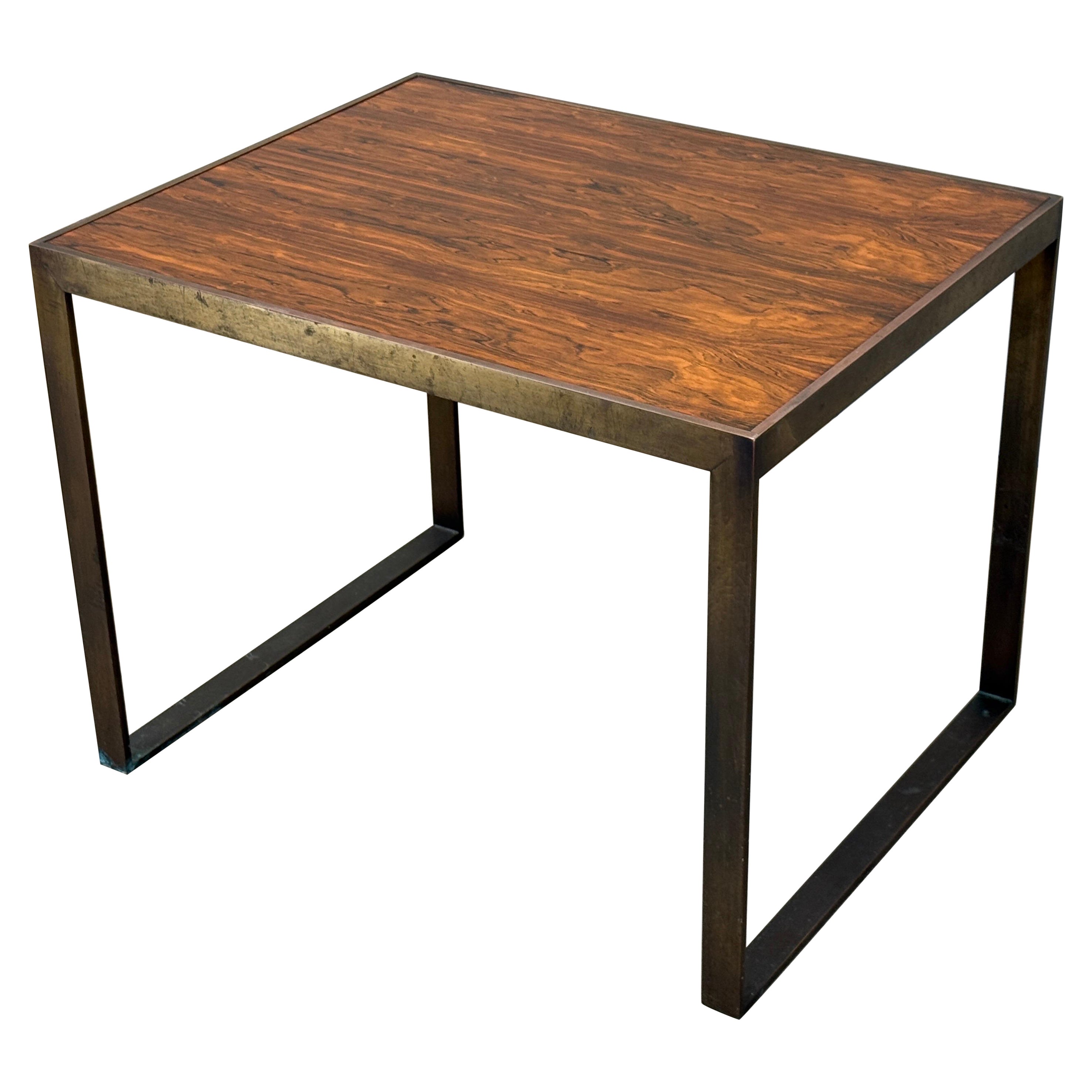 Tisch aus rosenholz und bronze by Dunbar im Angebot