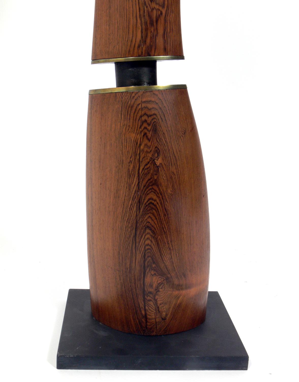 Rosewood and Bronze Totem Sculpture by Alden Smith 2