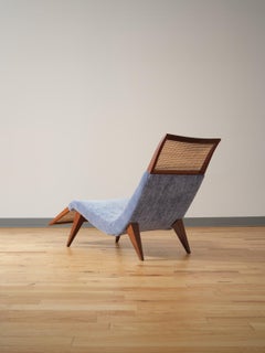 Rosewood and Cane Chaise Longue by Joaquim Tenreiro